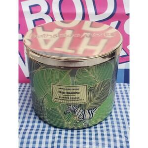 BBW Fresh Bamboo Large 3 Wick Candle Home Fragrance Decor
